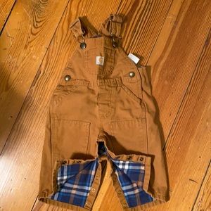 3m Carhartt Overalls in brown with blue plain lining